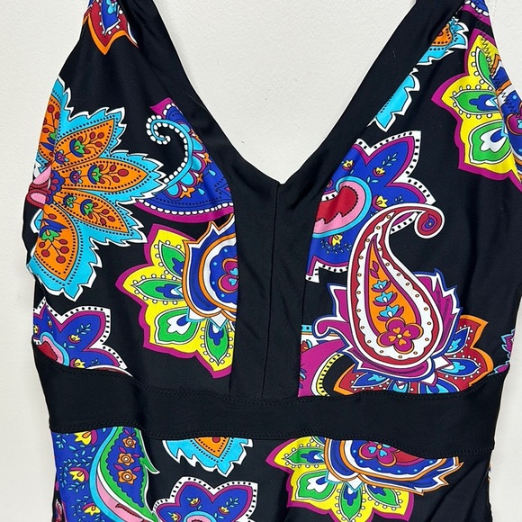 NWT Mazu Swim Colorful Paisley Women's One Piece Swimsuit - Picture 2 of 11